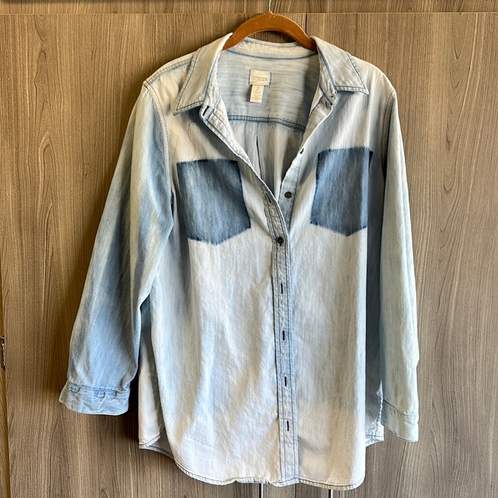 Women’s denim button up shirt